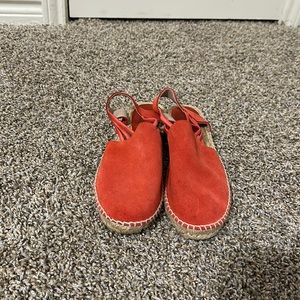 Red espadrilles